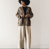 Cordera Soft Wool Cardigan, Deep Taupe