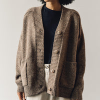 Cordera Soft Wool Cardigan, Deep Taupe