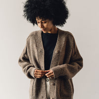 Cordera Soft Wool Cardigan, Deep Taupe