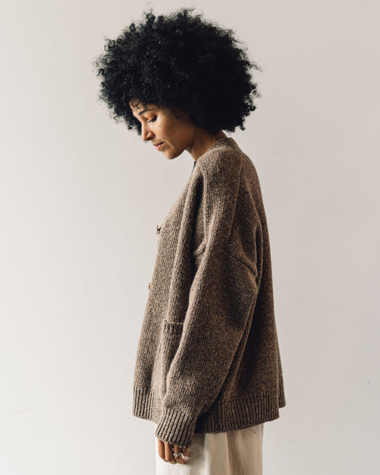 Cordera Soft Wool Cardigan, Deep Taupe