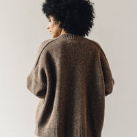 Cordera Soft Wool Cardigan, Deep Taupe