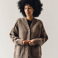 Cordera Soft Wool Cardigan, Deep Taupe