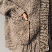 Cordera Soft Wool Cardigan, Deep Taupe