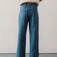 Cordera Straight Denim Pants, Indigo