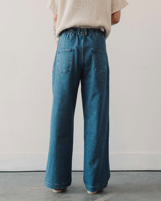 Cordera Straight Denim Pants, Indigo