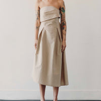 Cordera Strapless Dress, Toasted