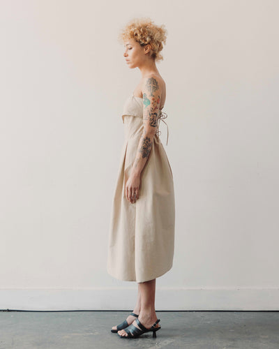 Cordera Strapless Dress, Toasted