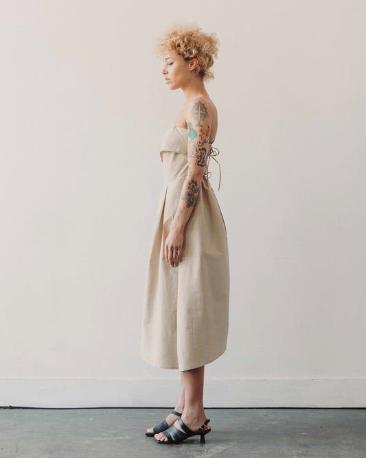 Cordera Strapless Dress, Toasted