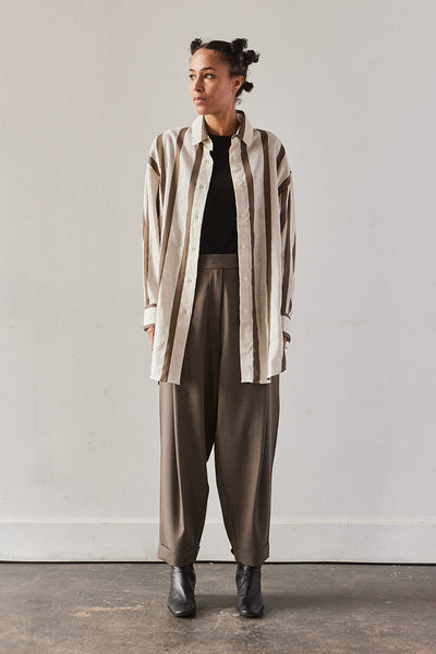 Cordera Wide Stripes Shirt, Vetiver