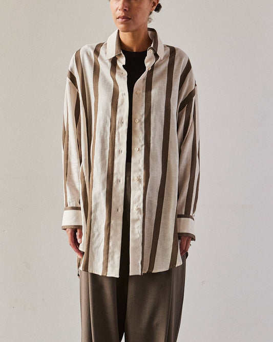 Cordera Wide Stripes Shirt, Vetiver