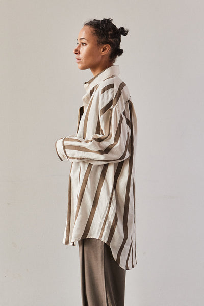 Cordera Wide Stripes Shirt, Vetiver