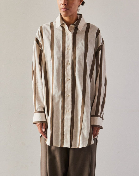 Cordera Wide Stripes Shirt, Vetiver