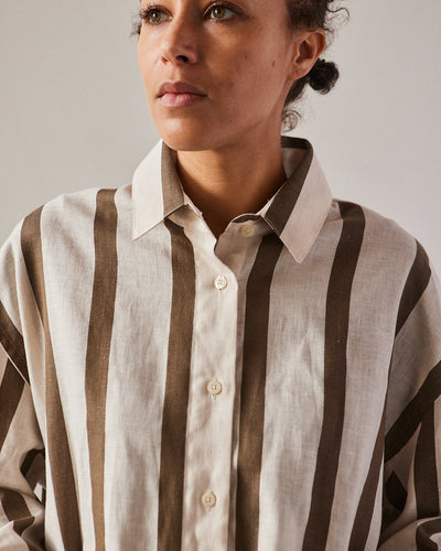 Cordera Wide Stripes Shirt, Vetiver