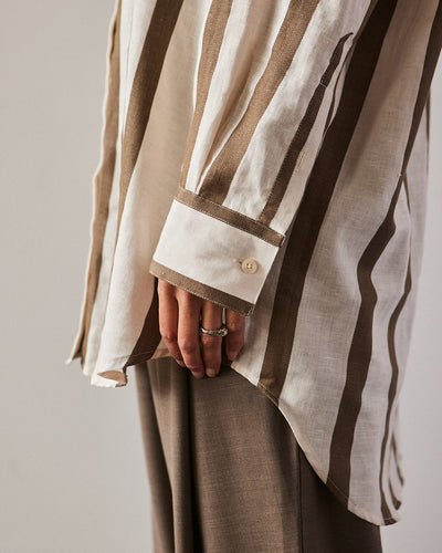 Cordera Wide Stripes Shirt, Vetiver