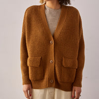 Cordera Wool Cardigan, Bronze