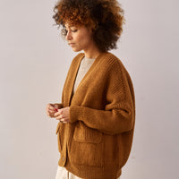 Cordera Wool Cardigan, Bronze