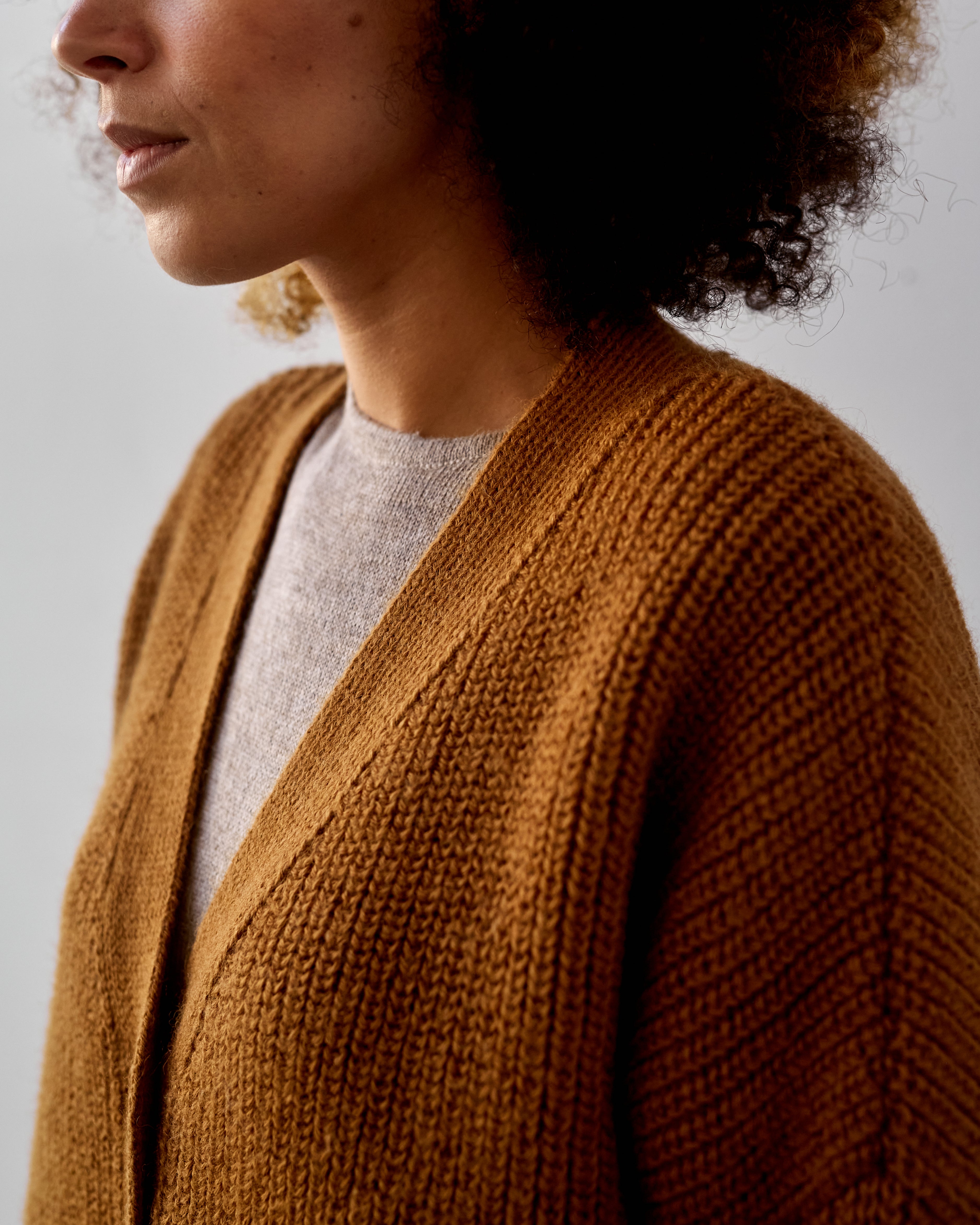 Cordera Wool Cardigan Bronze Glasswing