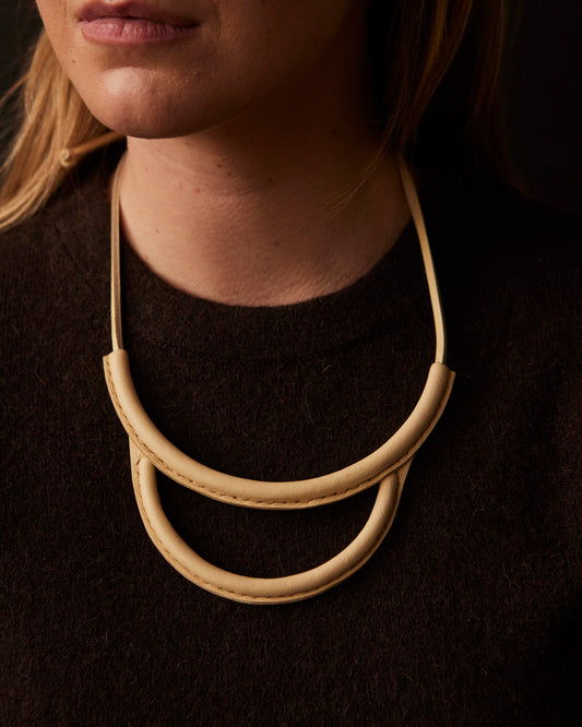 Crescioni Arc Necklace, Bone