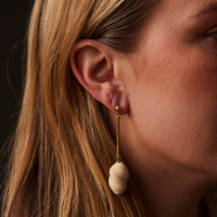 Crescioni Oliva Earrings, Bone