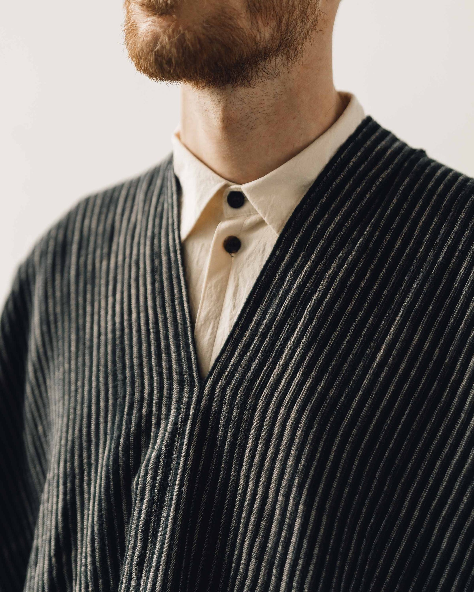 Jan-Jan Van Essche Tunic #26, Striped Organic Cotton Cloth