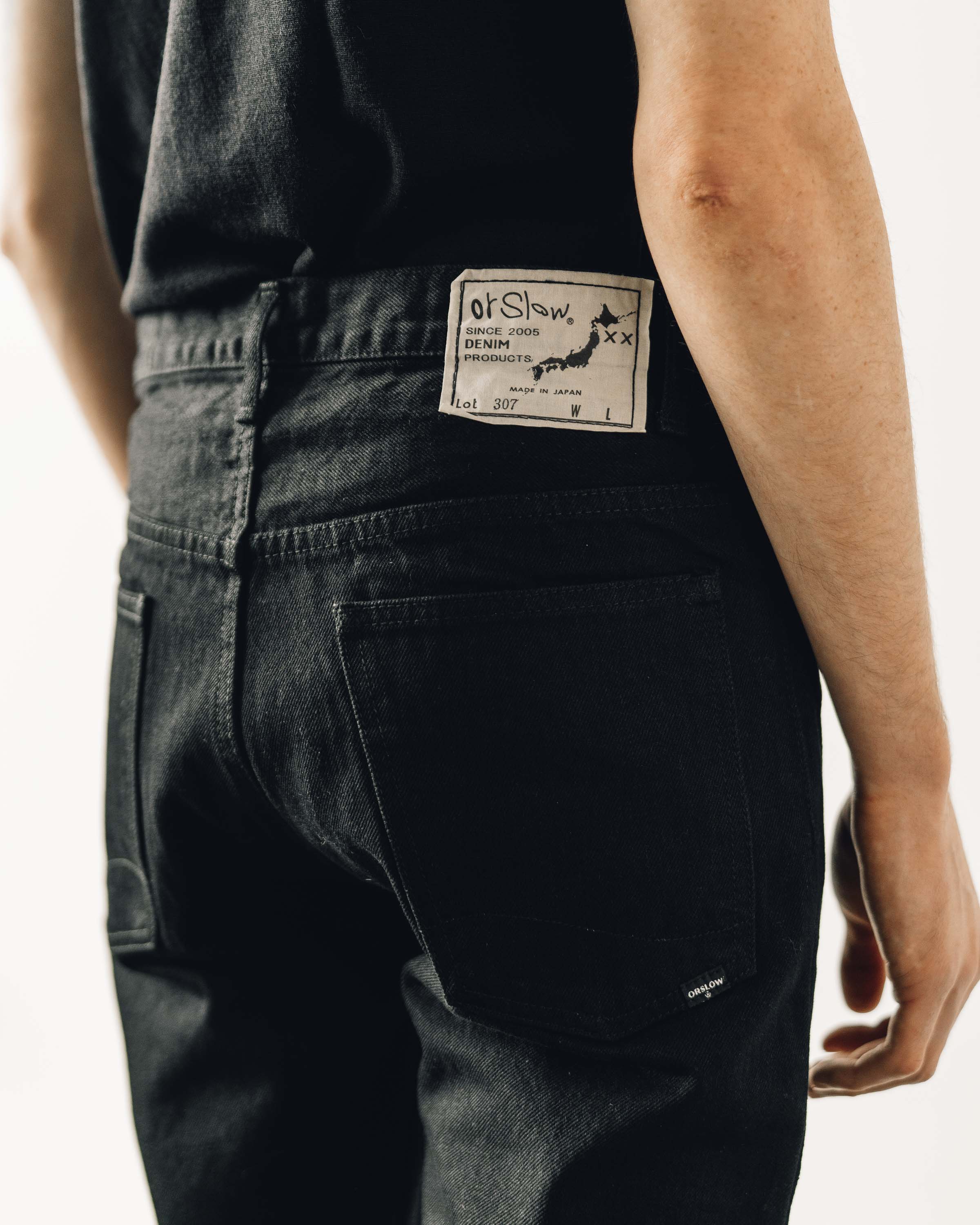 orSlow 307 Super Slim Denim, Black – Glasswing