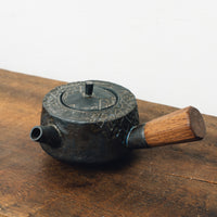 Ayame Bullock Carved Teapot with Walnut Handle