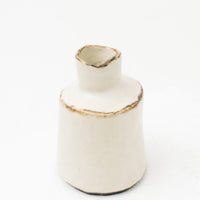 Ayame Bullock White Antique Simple Vase