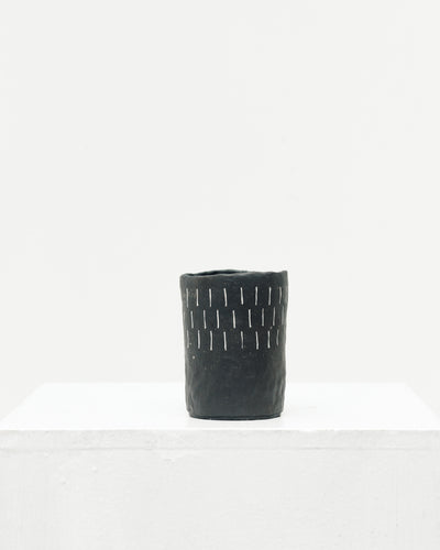 Ayame Bullock Black Mudcloth Tumblers