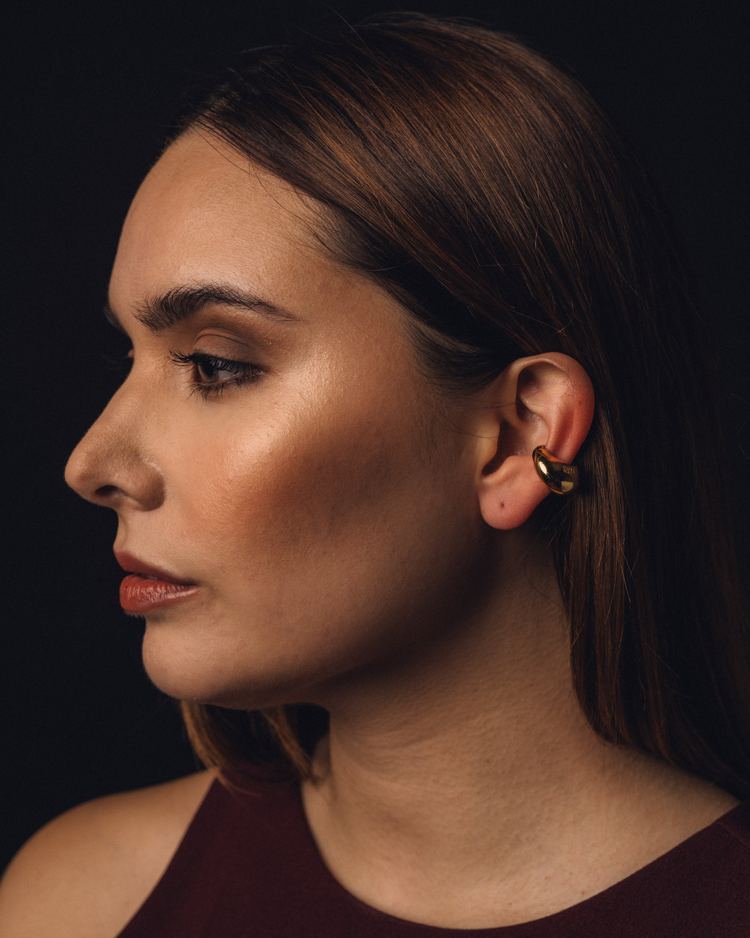 Hernan Herdez Puffy Ear Cuff, 18k Gold Plated – Glasswing