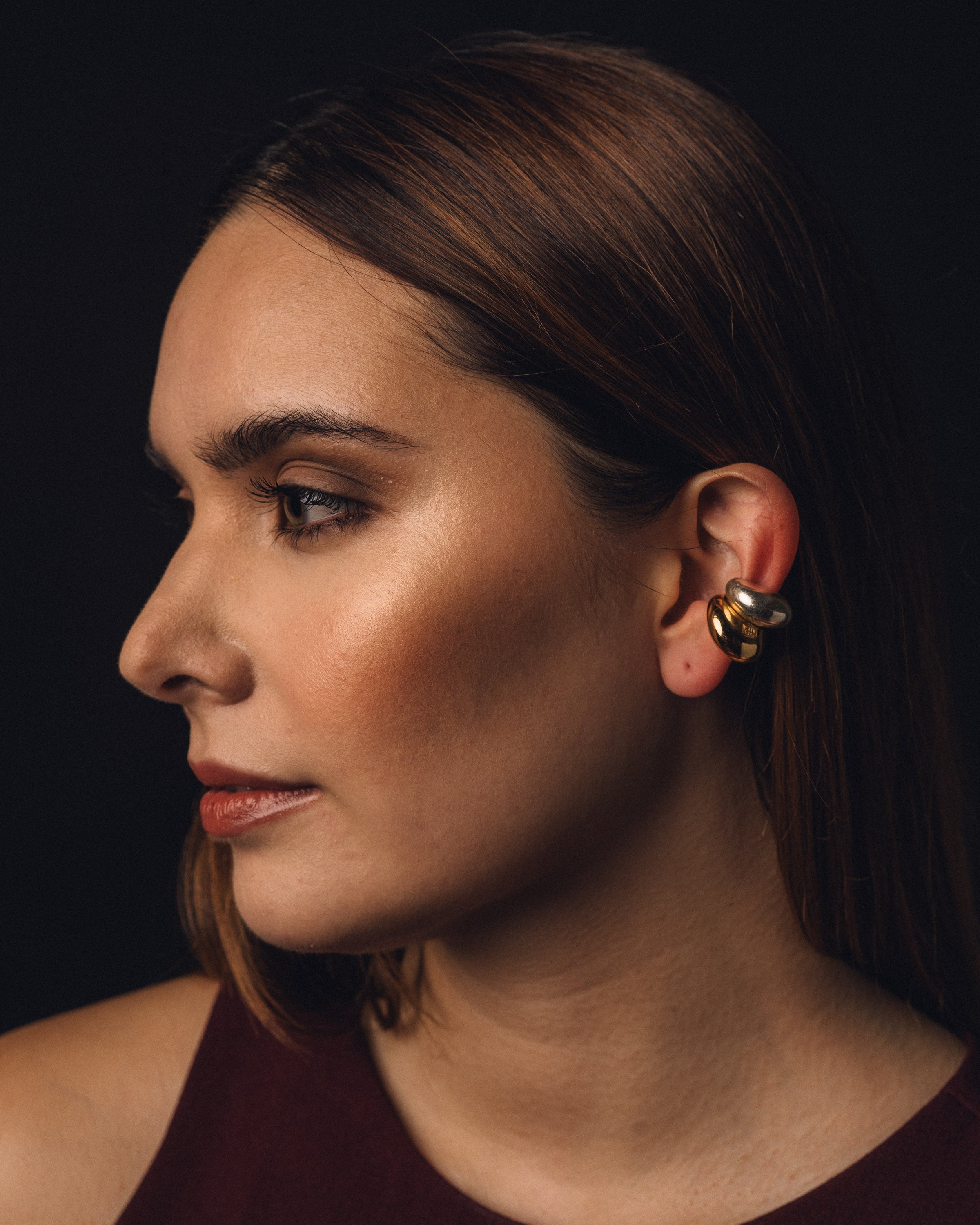 Hernan Herdez Puffy Ear Cuff, 18k Gold Plated – Glasswing