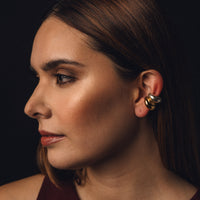 Hernan Herdez Puffy Ear Cuff, 18k Gold Plated