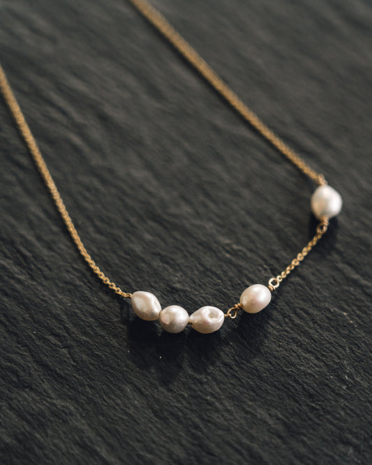 SUAI Mir Pearl Necklace, Gold