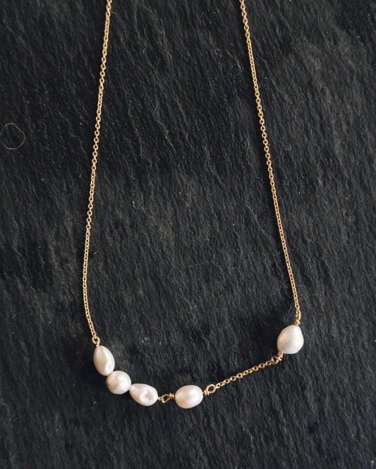 SUAI Mir Pearl Necklace, Gold