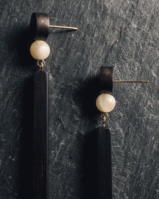 Rou Jewelry Ebony Drop Earrings