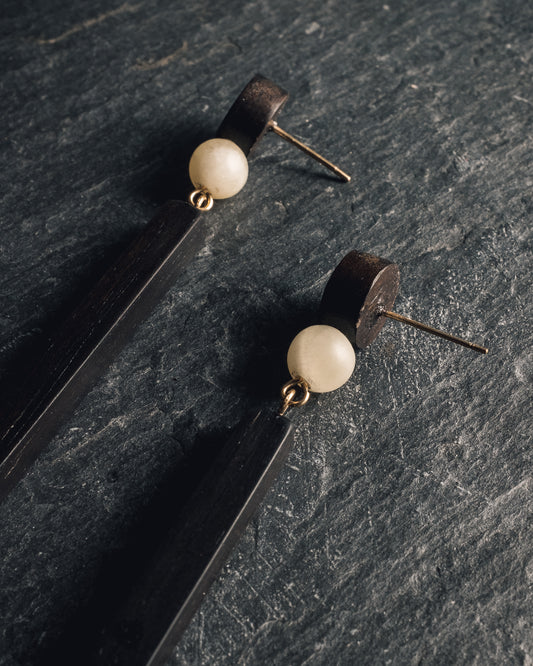 Rou Jewelry Ebony Drop Earrings