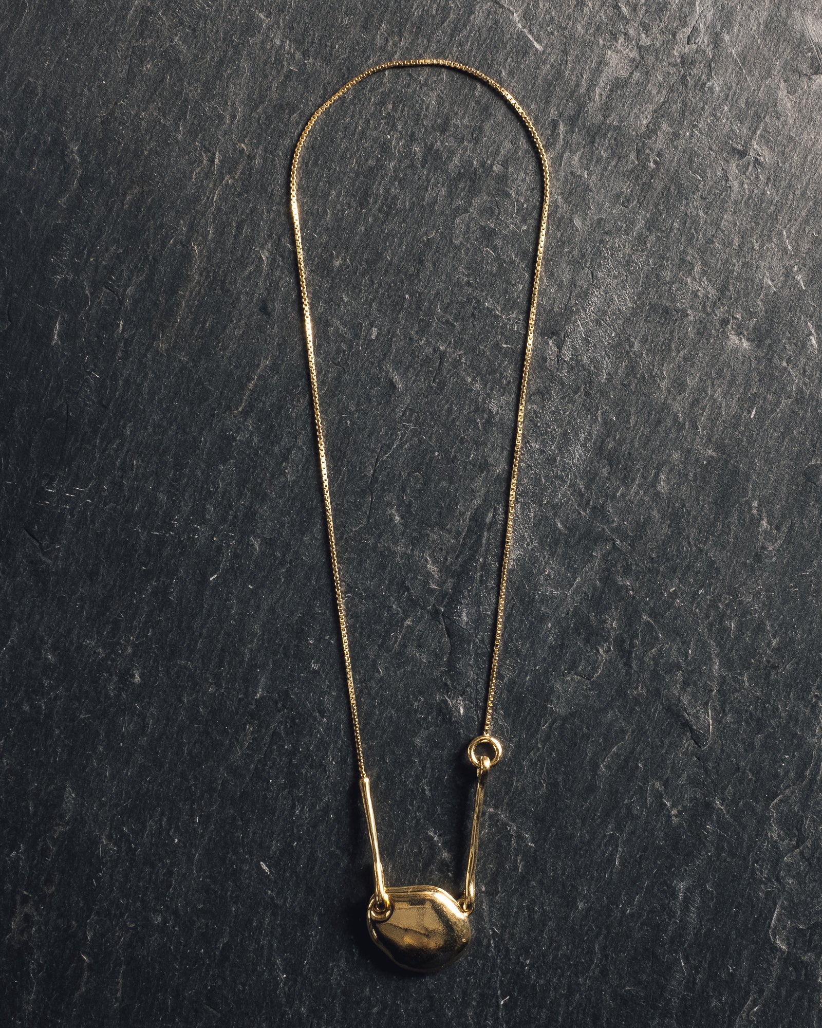 Knobbly Studio Petite Locket, Gold | Glasswing