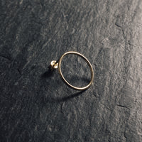 Mirta Gold Circle Earrings, Single