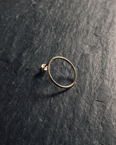 Mirta Gold Circle Earrings, Single