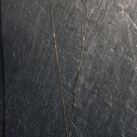 Another Feather Small Platter Necklace, 14k Gold