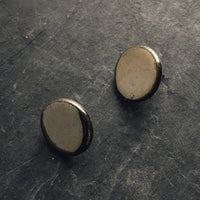 The Pursuits of Happiness Flat Disk Earrings, Metallic