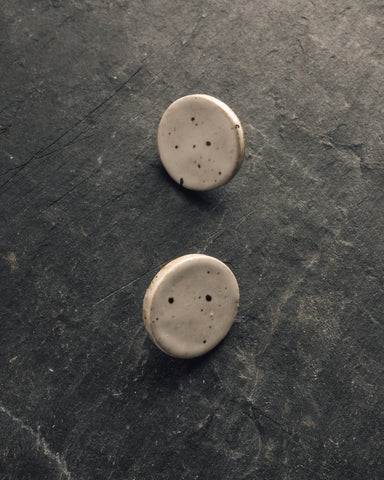 The Pursuits of Happiness Flat Disk Earrings, Speckle