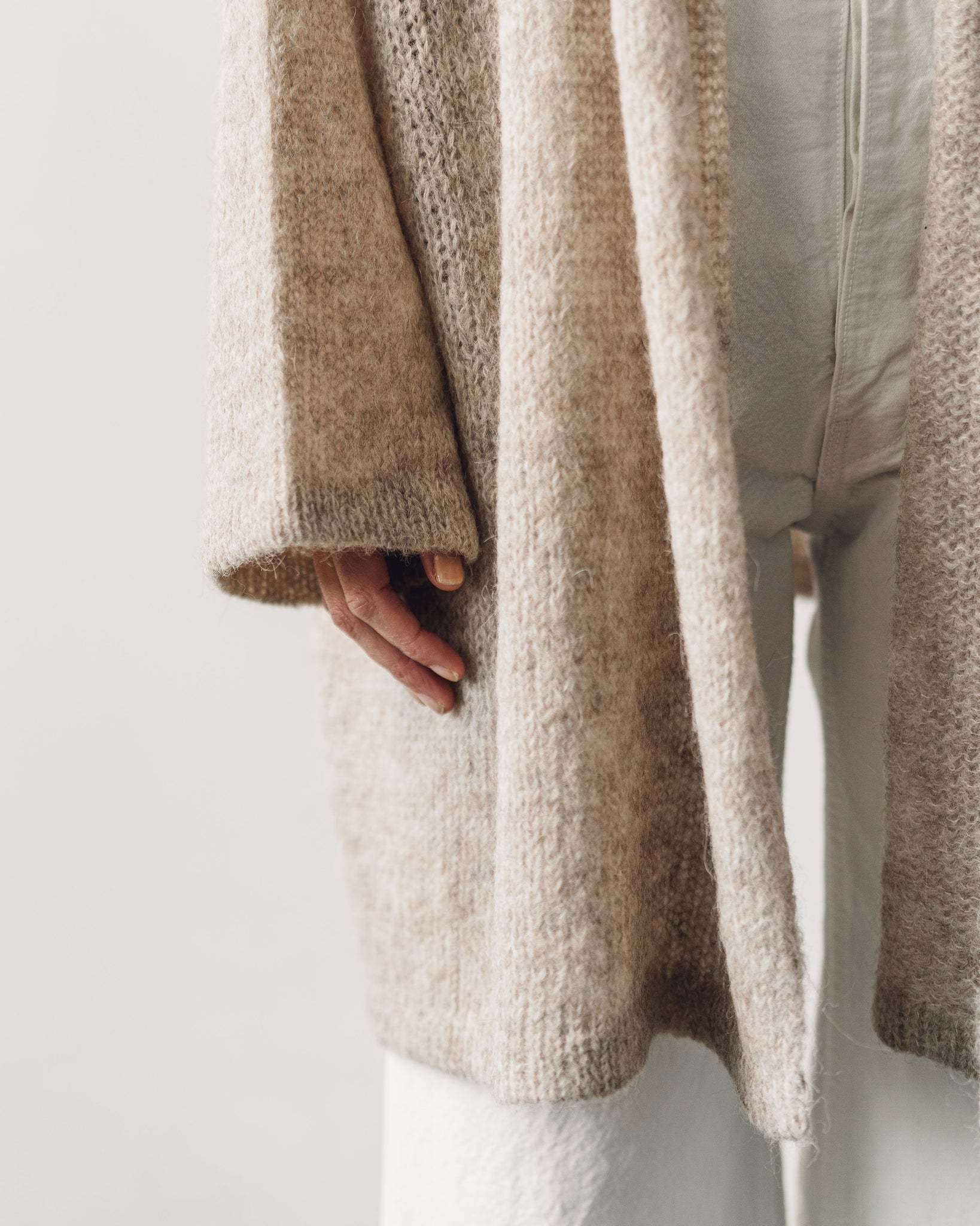 Atelier Delphine Haori Coat Loose Knit, Grain