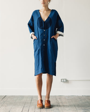 Atelier Delphine Gillian Coat, Patchwork Indigo