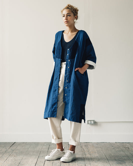 Delphine Gillian Coat, Patchwork Indigo