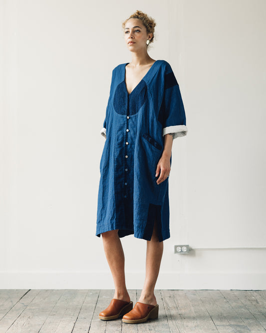 Delphine Gillian Coat, Patchwork Indigo