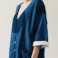 Delphine Gillian Coat, Patchwork Indigo