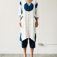 Delphine Gillian Coat, Linen Indigo