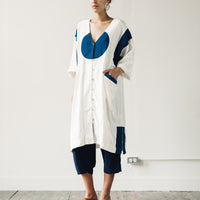 Delphine Gillian Coat, Linen Indigo