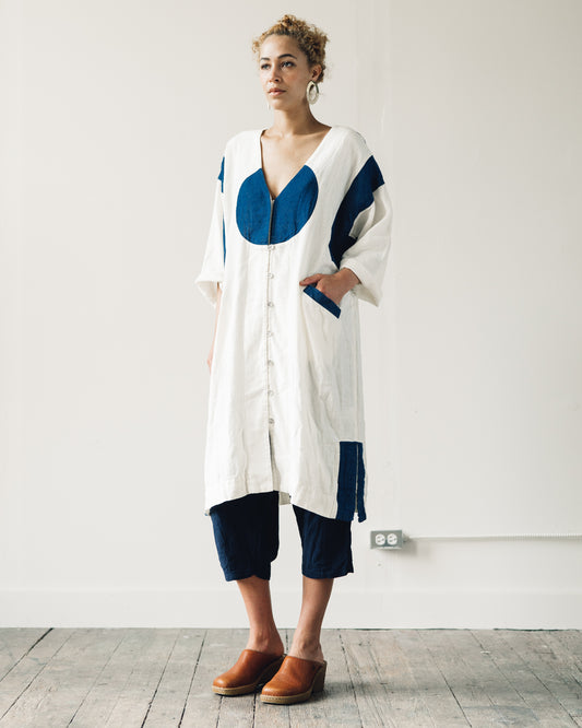 Delphine Gillian Coat, Linen Indigo