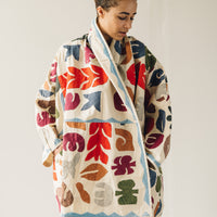 Delphine Embroidered Haori Coat, Faded